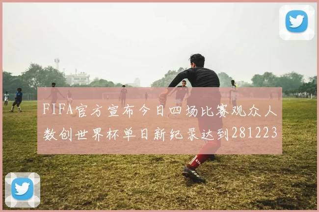 FIFA官方宣布今日四场比赛观众人数创世界杯单日新纪录达到281223人